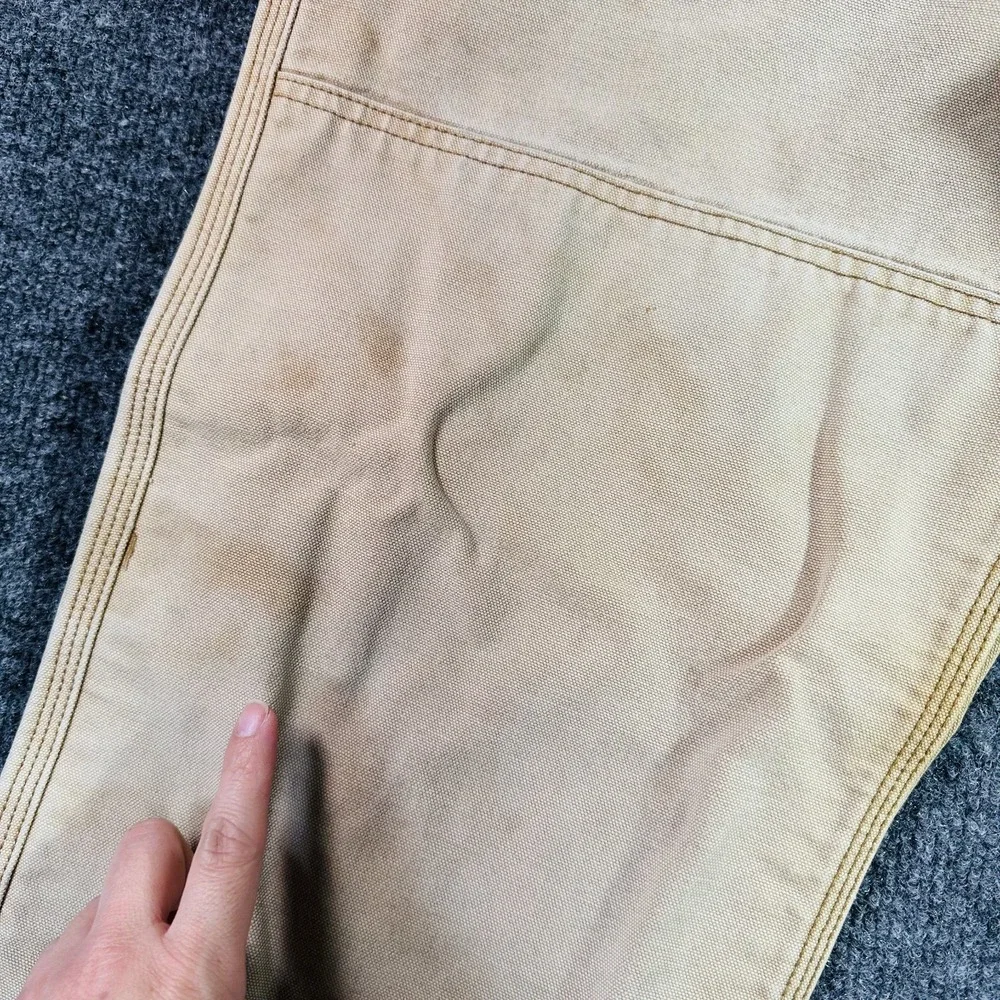 Levis 550 Double Knee Canvas Jeans Men 36x29 Brown Carpenter Relaxed Vintage Y2K